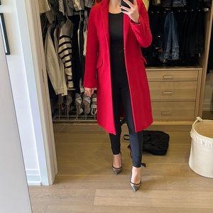 Red Berska fitted Peacoat in size XS